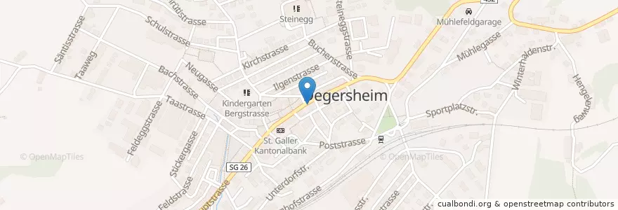 Mapa de ubicacion de Ärztezentrum Degersheim en Zwitserland, Sankt Gallen, Wahlkreis Wil, Degersheim.