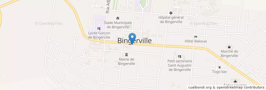 Mapa de ubicacion de NSIA Bingerville en Côte D’Ivoire, Abidjan, Bingerville.