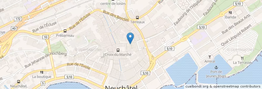 Mapa de ubicacion de La Crêperie en 瑞士, Neuchâtel, Lac De Neuchâtel (Ne), Neuchâtel.