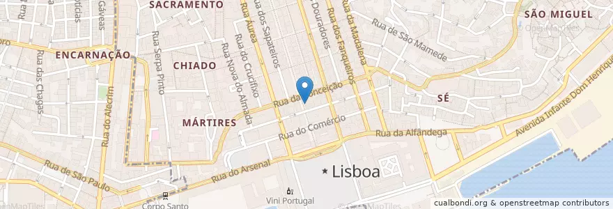 Mapa de ubicacion de Pastelaria Néné en 葡萄牙, Lisboa, Grande Lisboa, 里斯本, Santa Maria Maior.