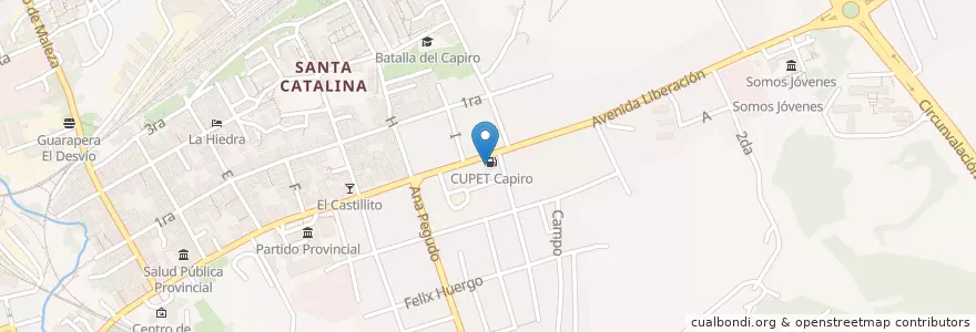 Mapa de ubicacion de El Rápido en Cuba, Villa Clara, Santa Clara, Ciudad De Santa Clara.