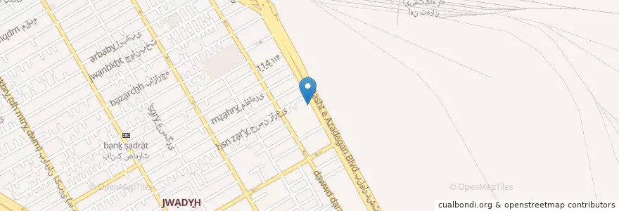 Mapa de ubicacion de جگرسرا en Иран, Тегеран, شهرستان تهران, Тегеран, بخش مرکزی شهرستان تهران.