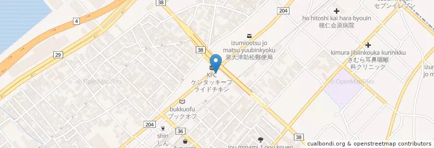 Mapa de ubicacion de ごもん en اليابان, أوساكا, 泉大津市.