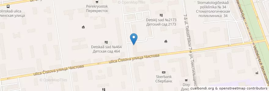 Mapa de ubicacion de Библиотека №127 en 러시아, Центральный Федеральный Округ, Москва, Юго-Восточный Административный Округ, Район Текстильщики.