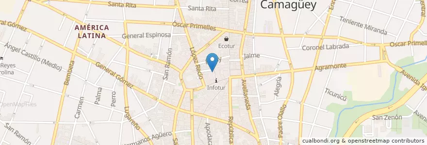 Mapa de ubicacion de CiberCafé en كوبا, Camagüey, Camagüey, Ciudad De Camagüey.