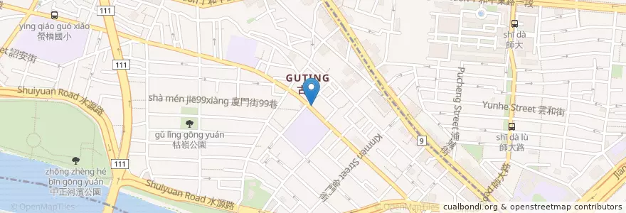 Mapa de ubicacion de 葉嘉美食小館 en Tayvan, 新北市, Taipei, 中正區.