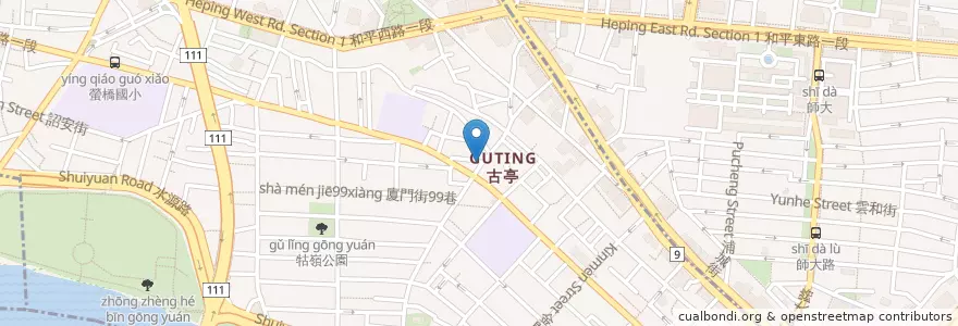 Mapa de ubicacion de 領鮮廣東粥 en Taïwan, Nouveau Taipei, Taipei, 中正區.