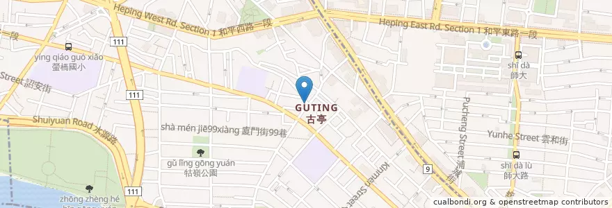 Mapa de ubicacion de 香味純手工水餃 en Taiwan, 新北市, Taipé, 中正區.
