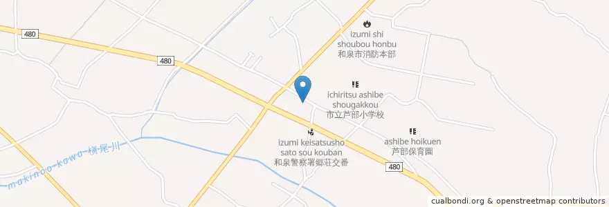 Mapa de ubicacion de 新懐石 井阪 en Japan, Osaka Prefecture, Izumi.