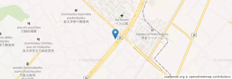 Mapa de ubicacion de 一蘭 泉大津店 en Japan, Präfektur Osaka, 和泉市.