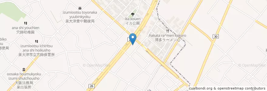 Mapa de ubicacion de ジョリーパスタ en اليابان, أوساكا, 和泉市.