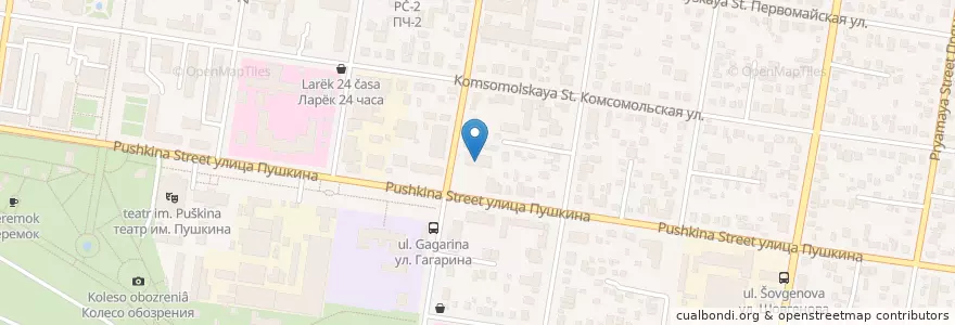 Mapa de ubicacion de Министерство сельского хозяйства РА en روسيا, منطقة فيدرالية جنوبية, منطقة كراسنودار, Адыгея, Городской Округ Майкоп.