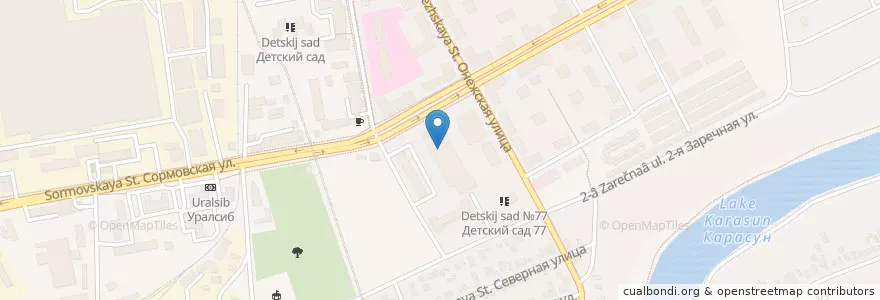 Mapa de ubicacion de Городской центр культуры en روسيا, منطقة فيدرالية جنوبية, منطقة كراسنودار, Городской Округ Краснодар.