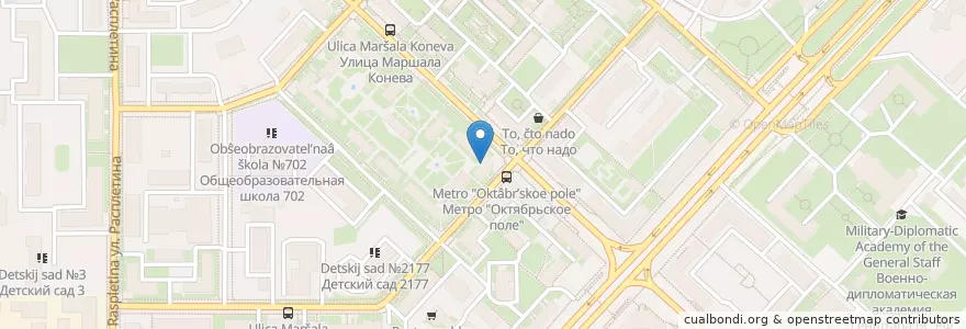 Mapa de ubicacion de АтласДент en 俄罗斯/俄羅斯, Центральный Федеральный Округ, Москва, Северо-Западный Административный Округ, Район Щукино.
