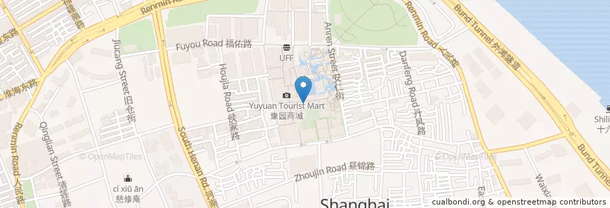 Mapa de ubicacion de 宁波汤团店 en چین, شانگهای, منطقه هوانگ‌پو، شانگهای.