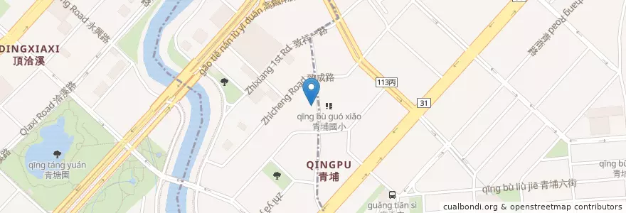 Mapa de ubicacion de 中壢新品牌牛肉麵食 en Tayvan, 桃園市, 中壢區.