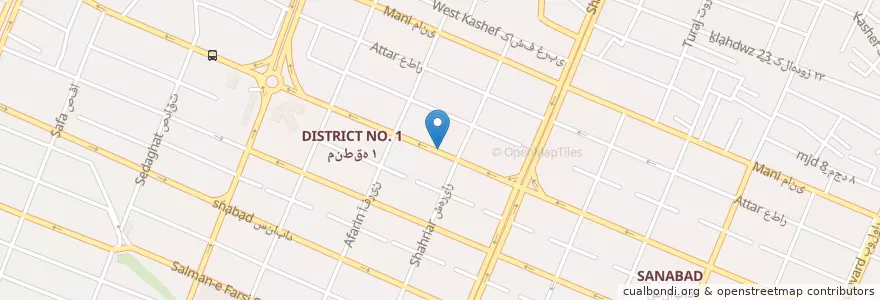 Mapa de ubicacion de بانک سپه en 이란, استان خراسان رضوی, شهرستان مشهد, مشهد, بخش مرکزی شهرستان مشهد.