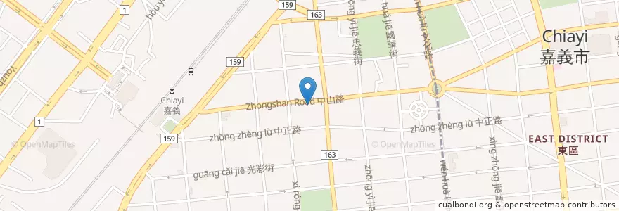 Mapa de ubicacion de 星巴克 en Тайвань, Тайвань, Цзяи, Цзяи, 西區.