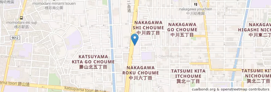 Mapa de ubicacion de キリン en Japan, Osaka Prefecture, Osaka, Ikuno Ward.