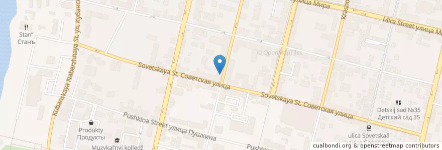 Mapa de ubicacion de Выставочный центр "Лестница" en Russia, Distretto Federale Meridionale, Territorio Di Krasnodar, Городской Округ Краснодар.
