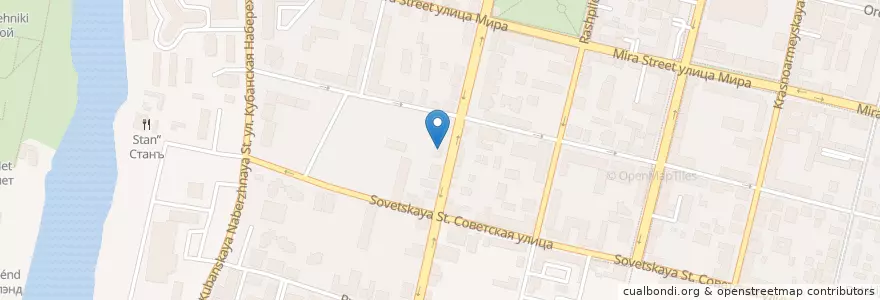Mapa de ubicacion de Художественная галерея "Арт-Союз" en Rússia, Distrito Federal Do Sul, Krai De Krasnodar, Городской Округ Краснодар.