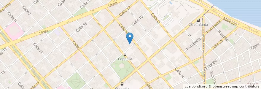 Mapa de ubicacion de Maxi burguer en キューバ, La Habana, Plaza De La Revolución.