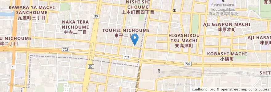 Mapa de ubicacion de À volonté en Japan, 大阪府, Osaka, 天王寺区, 中央区.