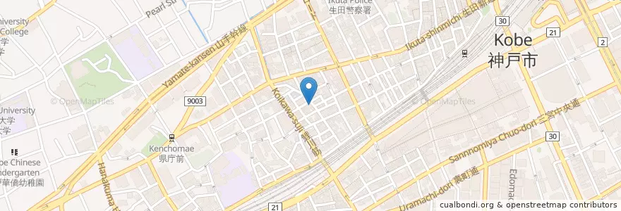 Mapa de ubicacion de nomadika en 日本, 兵库县/兵庫縣, 神户市, 中央区.
