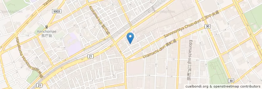 Mapa de ubicacion de sujata en Japon, Préfecture De Hyōgo, 神戸市, 中央区.