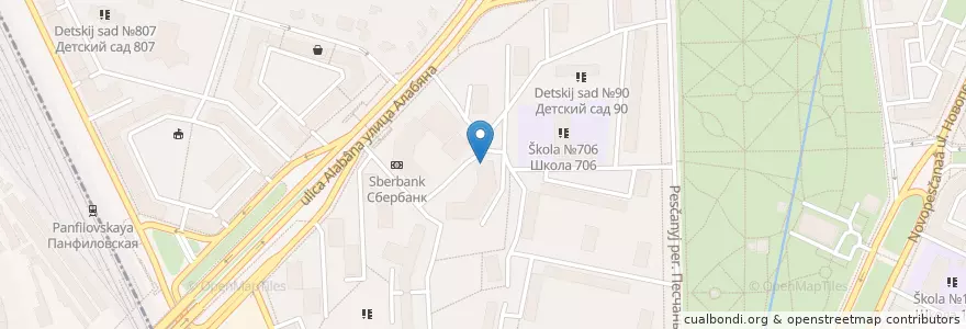 Mapa de ubicacion de Здравру en Rusland, Centraal Federaal District, Moskou, Северный Административный Округ, Район Сокол.