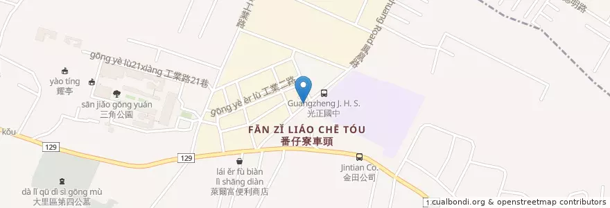 Mapa de ubicacion de 永發豆漿 en 臺灣, 臺中市, 大里區.
