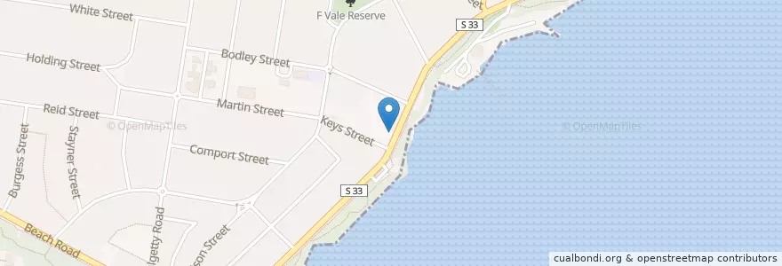 Mapa de ubicacion de Vincent Cafe Restaurant and Pizza en 오스트레일리아, Victoria.