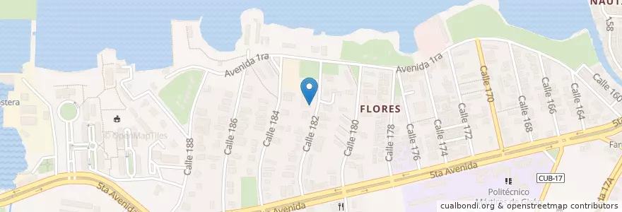 Mapa de ubicacion de Dulcinea en キューバ, La Habana, Playa.