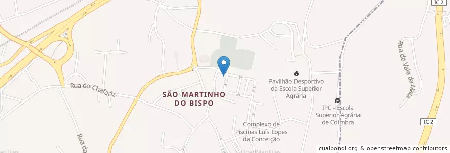 Mapa de ubicacion de Café Gois en البرتغال, الوسطى, مونديغو السفلى, قلمرية, قلمرية, São Martinho Do Bispo E Ribeira De Frades.
