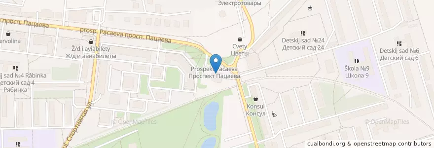 Mapa de ubicacion de Пифагорка en 러시아, Центральный Федеральный Округ, Московская Область, Городской Округ Долгопрудный.