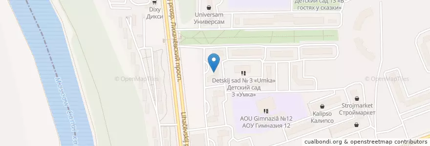 Mapa de ubicacion de АваДент en Russia, Distretto Federale Centrale, Oblast' Di Mosca, Городской Округ Долгопрудный.