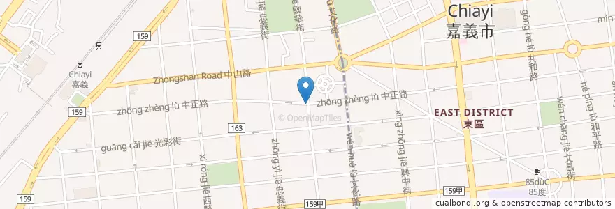 Mapa de ubicacion de 炒鱔魚 en Тайвань, Тайвань, Цзяи, Цзяи.