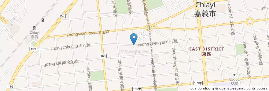 Mapa de ubicacion de 西市米糕 en Taiwan, 臺灣省, 嘉義市, 嘉義縣.