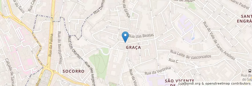 Mapa de ubicacion de Saga en Portekiz, Área Metropolitana De Lisboa, Lisboa, Grande Lisboa, Lizbon, São Vicente.
