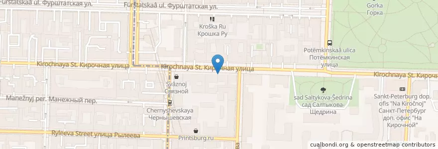 Mapa de ubicacion de Sushi Wok en Russia, Northwestern Federal District, Leningrad Oblast, Saint Petersburg, Центральный Район, Округ Смольнинское.