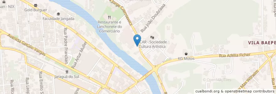 Mapa de ubicacion de Chico da Tapioca en Brasil, Región Sur, Santa Catarina, Região Geográfica Intermediária De Joinville, Microrregião De Joinville, Jaraguá Do Sul.