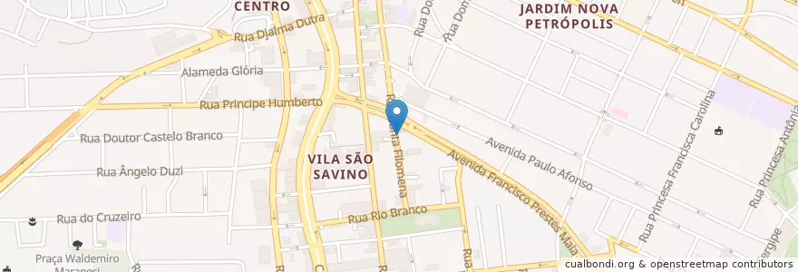Mapa de ubicacion de Restaurante Cantinho da Manu en Brazil, Jihovýchodní Region, São Paulo, Região Geográfica Intermediária De São Paulo, Região Metropolitana De São Paulo, Região Imediata De São Paulo, São Bernardo Do Campo.