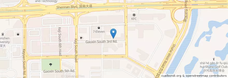 Mapa de ubicacion de McDonald's en 中国, 广东省, 深圳市, 南山区, 粤海街道.