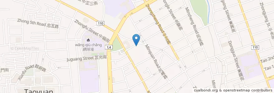 Mapa de ubicacion de 桃園區農會 en Taiwan, Taoyuan, Taoyuan.