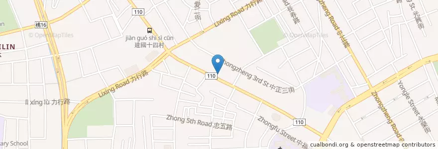 Mapa de ubicacion de 板信商業銀行 en 타이완, 타오위안 시, 타오위안 구.