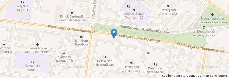 Mapa de ubicacion de Молочная кухня en Rússia, Distrito Federal Do Sul, Krai De Krasnodar, Адыгея, Городской Округ Майкоп.