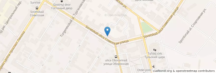 Mapa de ubicacion de Эклер en ロシア, 中央連邦管区, Тульская Область, Городской Округ Тула.