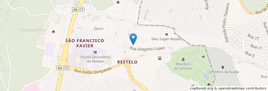 Mapa de ubicacion de Tega en Portugal, Área Metropolitana De Lisboa, Lisbon, Grande Lisboa, Lisbon, Belém.