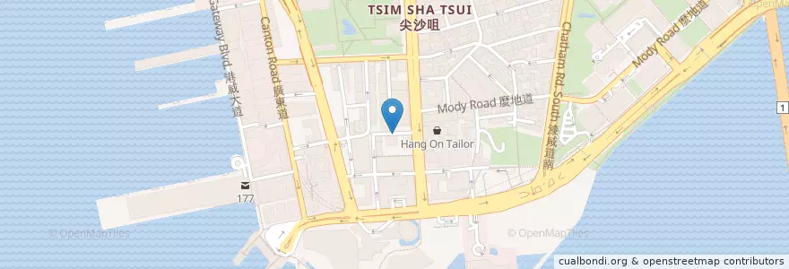 Mapa de ubicacion de Jollibee Peking Road en China, Guangdong, Hong Kong, New Territories, Yau Tsim Mong District.