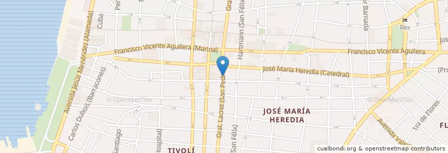 Mapa de ubicacion de Thomas & Yadira en 古巴, Santiago De Cuba, Santiago De Cuba, Ciudad De Santiago De Cuba.